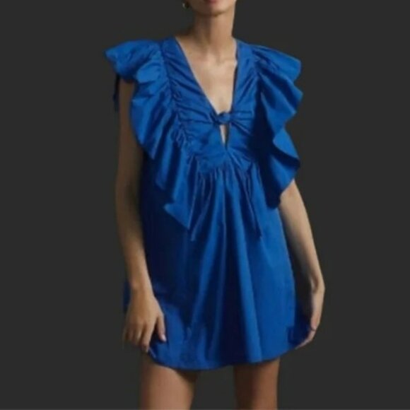 Ruffled Waistless Mini Bow Dress - Picture 4 of 16